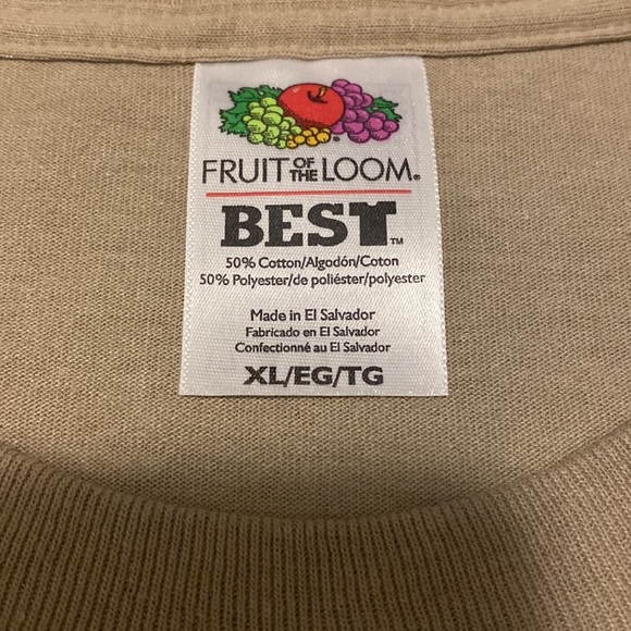 FRUIT OF THE LOOM x Airedale Terrier Club of Canada dog Beige T Shirt tee in XL - Picture 2 of 3